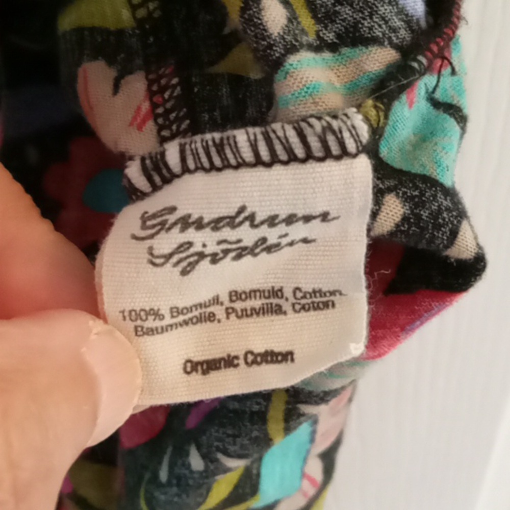 Gudrun Sjoden Black Floral Print Organic Cotton Dress - Picture 3 of 7